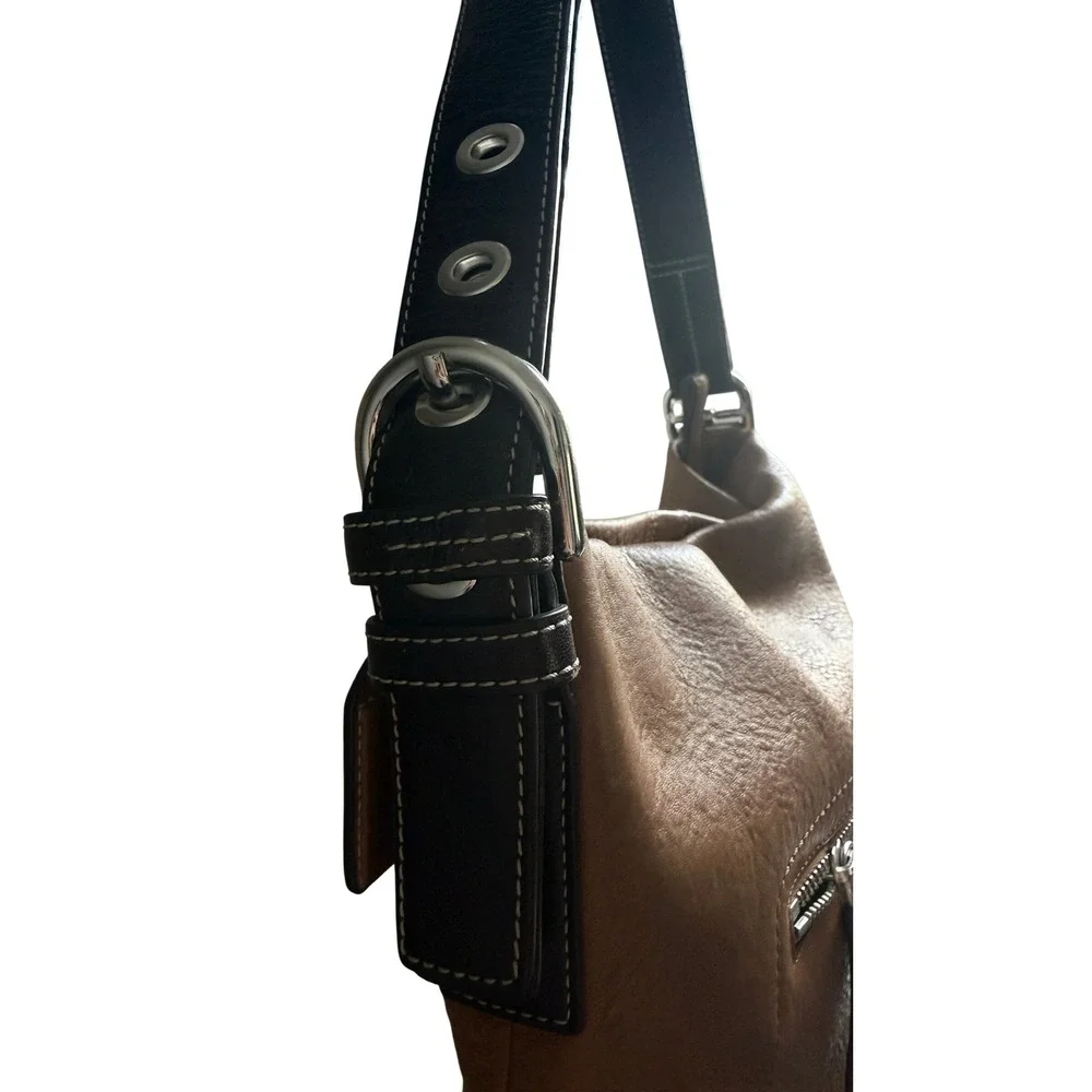 Coach Legacy Leather Hobo Shoulder Bag F10940 Silver Hardware Vintage Y2K oho